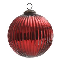 PTMD Christbaumkugel 'Livia' aus Glas rot 13 cm