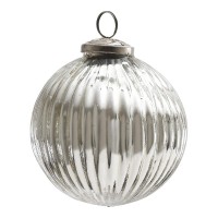 PTMD Christbaumkugel 'Livia' aus Glas silber 10 cm