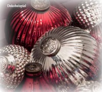 PTMD Christbaumkugel 'Livia' aus Glas silber 10 cm