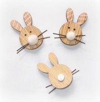 Streudeko 'Hase Rosi' aus Holz 24er-Set