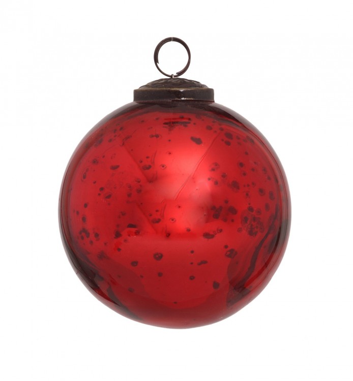 Christbaumkugeln Glas Rot 12 Cm