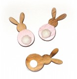 Streudeko 'Hase Julchen' aus Holz rosa 20er-Set